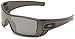 Oakley Men's Batwolf Polarized Rectangular Sunglasses,Granite Frame/Black Iridium Lens,one size