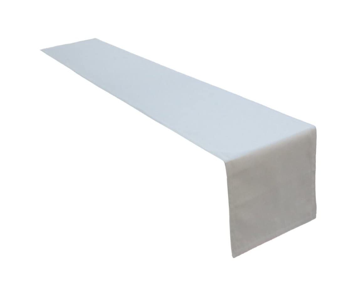 Lemos Home Table Runner, Table Linen Made from 100% Cotton, Concept Collection, Choice of Colours and Sizes (Table Runner - 40 x 250 cm, Light Grey) — image 1