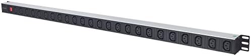 Intellinet 163644 Vertical Rackmount 24-Output C13 Power Distribution Unit (PDU), With Power Switch, Removable Power Cable and Rear C14 Input