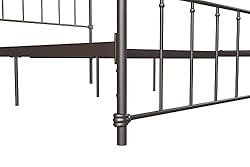 DHP Winston Metal Platform Bed with Rustic Design