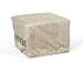 Covermates Outdoor Square Ottoman Cover - Water Resistant Polyester, Drawcord Hem, Mesh Vents, Seating and Chair Covers, 30W x 30D x 18H, Khaki