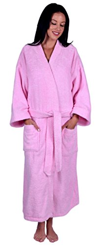 Turquoise Textile Unisex Terry 100% Turkish Cotton Kimono and Shawl Collar Robes