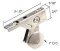 CRL 1" Nylon Center Groove Sliding Screen Door Roller with Top Adjustment Screw for Metal Industries - Package