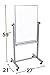 Luxor Mobile Dry Erase Double-Sided Magnetic Whiteboard with Aluminum Frame and Stand - 24