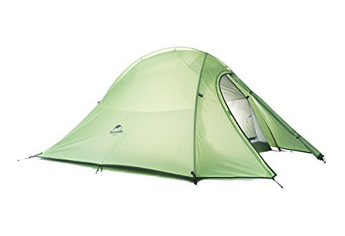 Naturehike 2 Person Outdoor Tent Double-layer Tent Waterproof Camping Tent Lightweight Tent (Green (210T checked fabric))