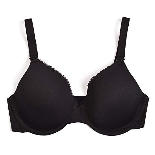 YANDW Nursing Breastfeeding Pregnant Maternity Bra Clip Down Soft Cup Lightly Padded Supportive Bras Black, 42DDD