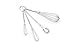 Fox Run Mini Whisks, Chrome Plated, Set of 4, Metallic, 8 x 2 x 1.75 inches