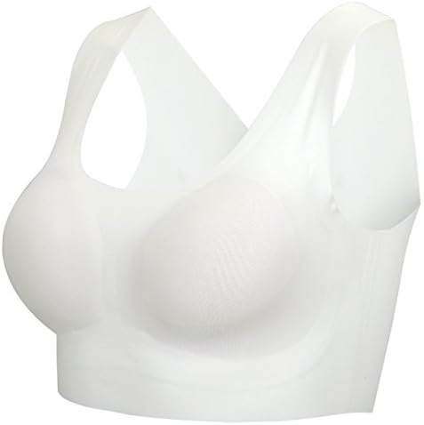 Sportmusies Seamless Yoga Bra for Women, Wirefree Sport Bras Cami Bra with Removable Padded Sleep Zero Feel Underwear