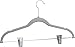 Utopia Home 12 Pack Velvet Skirt Hangers with Clips - Non Slip Velvet Clothes Hangers with Notches for Pants and Coat - Slim and Heavy Duty with 360 Degrees Swivel Hook - Grey