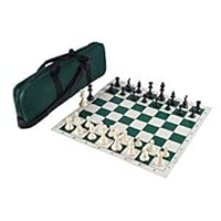 Heavy Tournament Triple Weighted Chess Set Combo - Forest Green