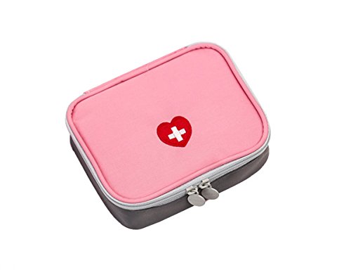 YEHAM Small Empty First Aid Bag for Emergency Survival Outdoor (Pink)
