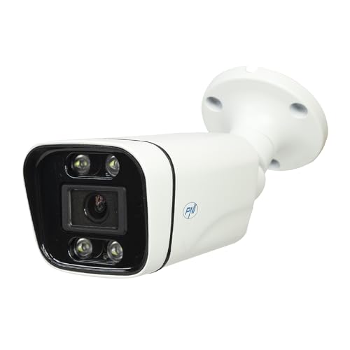 PNI IP8POE video surveillance camera, 8MP, 4K, D-WDR, 4.0mm, 6 LEDs, IP66, white