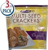 Crunch Master Multi-Seed Crackers Original -- 4.5 oz Each / Pack of 3