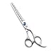 Moontay Professional Dog Grooming Straight, Curved, Thinning/Blending/Chunking Scissors Kit, JP-440C Stainless Steel Pet Cat Hair Cutting/Trimming Shears, Silver