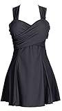 Women's Elegant Crossover Bathing suit Plus Size Swimdress One Piece Swimsuit