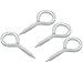 Shells 50PCS 3# Silver Color Zinc Plated Metal Cup Hooks Eye Shape Screw Hooks Self-tapping Screws Hooks Ring 0.86 Inch
