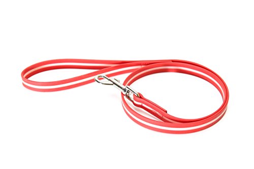 Julius-K9 IDC-Lumino Phosphorescent Leash with Handle, 19 mm x 1,2 m, Red