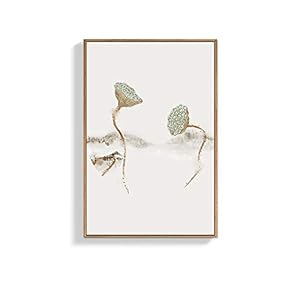 Framed Canvas Wall Art for Living Room, Bedroom Zen Lotus Canvas Prints for Home Decoration Ready to Hanging - 16x24 inches