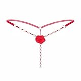 Clearance Sale! Women's Intimates WEUIE Ladies Lace Sexy Open Burned-Crotch V-String Panties Knickers Underwear Thong