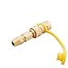 KIBOW 100% Solid Brass Propane/Natural Gas Quick-Connect Kit 3/8 inch Male Pipe Thread x 3/8 inch Female Pipe Thread- CSA Certified.