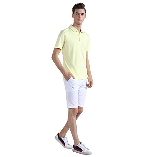 image for EAGEGOF Regular Fit Men's Performance Polo Shirt Stretch Tech Golf Shi