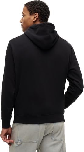 Uomo Felpa con Cappuccio Entry Sign con Tasca a Marsupio, Nero (Black), M