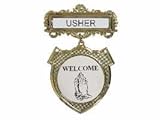 1 X Badge Shield Usher Praying Hands Welcome