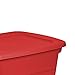 Sterilite 18 Gallon Heavy Duty Plastic Stackable Storage Container with Lid, Red (8 Pack)