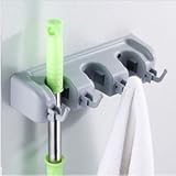 Bluecell Universal 3-Position Magic Wall holder/stand organizer for household broom/mop cleaning tool