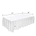 TILLYOU Crib Bed Skirt Dust Ruffle Off White, 100% Natural Cotton, Nursery Crib Bedding Accessory Toddler Bedskirt for Baby Boys Girls, 14