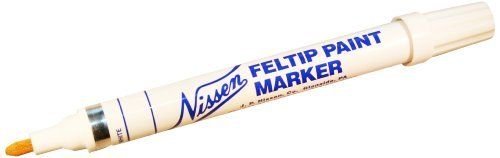 Nissen FPWHM Standard Feltip Paint Marker, White