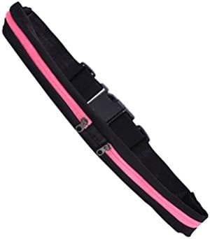 Qflmy Sport Running Belt, Water Resistant Waist Pack Fits iPhone 6/6s plus ,Wider Runners, Cycling Belt (pink)