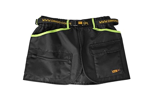 Dingo Waldemar Rutkowski Dog Trainer Belt with Four Practical Pockets, Adjustable Waist Strap, Waterproof, Black with Green Trim – Size L (16479)