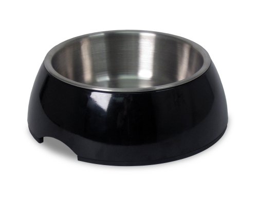 Petmate Stainless Style Pet Bowl Black Small 11 31ANnZmu5RL