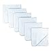 Muslin Burp Cloths 6 Pack Large 100% Cotton Hand Washcloths 6 Layers Extra Absorbent and Soft (White) primary