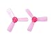 RJXHOBBY 5Pairs/10Pcs 1935 1.9 Inch 3-Blade Propeller Triblade Prop 1.5mm Mounting Hole Compatible with 1103 1104 1105 Motors for DIY Micro FPV Drone Quadcopter Pink