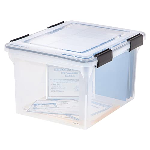 IRIS® Letter/Legal Size WeatherTight File Box, 10 9/10"H x 14 1/2"W x
