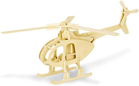 Chords Wooden Simulation Model 3D Puzzle Helicopter DIY Toy for Kids and Adults