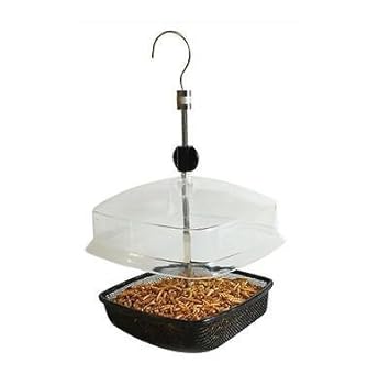 Nigma Hanging Mealworm Feeder Adjustable Roof Bird Feeder Birds