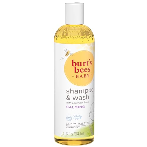 BURT’S BEES BABY CALMING SHAMPOO AND WASH WITH LAVENDER, TEAR-FREE, 12 FLUID OUNCES