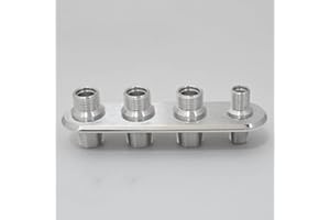 FLASHPOWER 4-Port Billet Aluminum Firewall Heater & A/C Bulkhead Clear Anodized In–Line