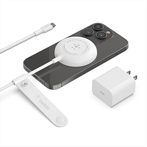 Belkin 7.5W Magnetic Wireless Charger Pad - 6.6ft Cable, MagSafe Compatible For IPhone 12-15