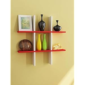 Home Sparkle Plus Shaped Wall Rack (Standard, White)