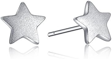 Tiny Stud Earrings Sterling Silver Star, Heart, Triangle Christmas Gifts