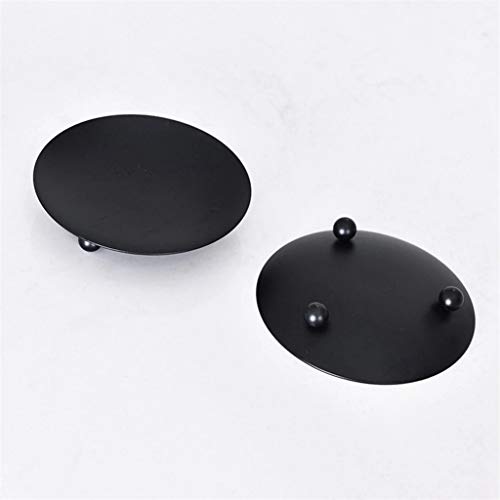 Tee Vee Iron Candle Plate Candle Holder Jewelry Storage Tray Iron Pillar Pedestal Candle Stand (2, Black)