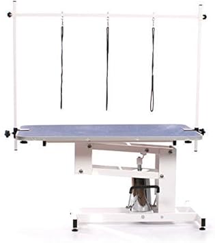 Pedigroom Large Professional Heavy Duty Hydraulic Dog Grooming Table With H Bar Blue Amazon Co Uk Pet Supplies