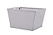 STORAGE MANIAC 2-Pack Large Shelf Basket with Wire Frame, Home Tapered Storage Bins, Gray