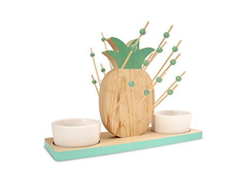 image for Appetizer Picks/Skewers Cocktail Set | Wood Pineapple Design | Perfect