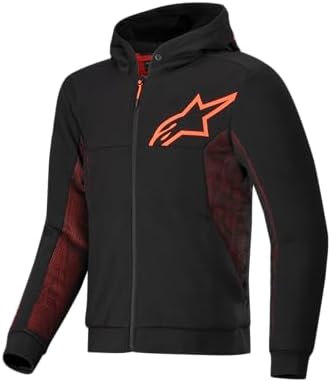 CHROME MOTO フーディーシェルジャケット Amazon.com: Alpinestars Chrome Sport Hoodie (Tar Gray/Flame Orange