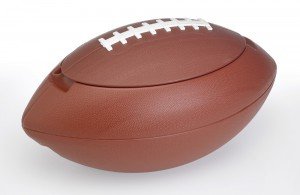 Safari Swings Football Shaped Toy Box, Toy Chest. Rugged HDPE Construction